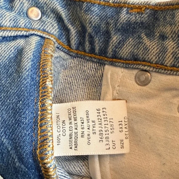 Ralph Lauren Polo Jeans Classic Blue Denim Rolled Hem Shorts Size 6 - Picture 4 of 10